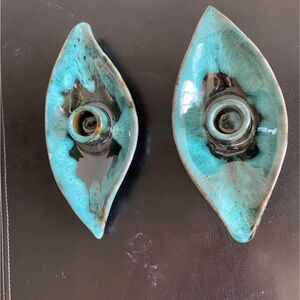 Blue Mountain Pottery Candle Holders set of 2